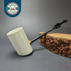 MBSD Meerschaum Deluxe Smooth Poker Block Meerschaum Pipe, New