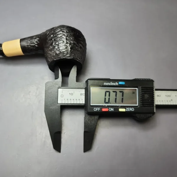 MBSD Briars by Piero Vitale Black Rusticated Author w/ Boxwood Briar Pipe, New - Image 10