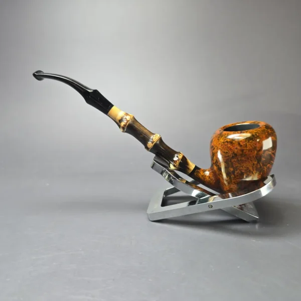 MBSD Briars Modern Masters 1 Smooth Peewit w/ Bamboo Briar Pipe, New - Image 5