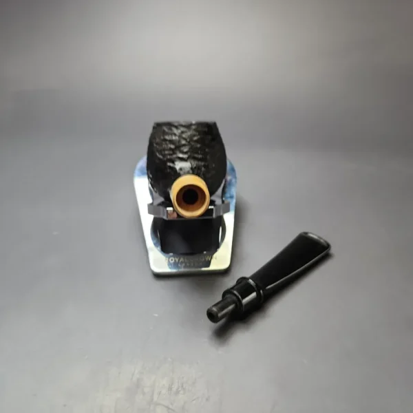 MBSD Briars by Piero Vitale Black Rusticated Author w/ Boxwood Briar Pipe, New - Image 11