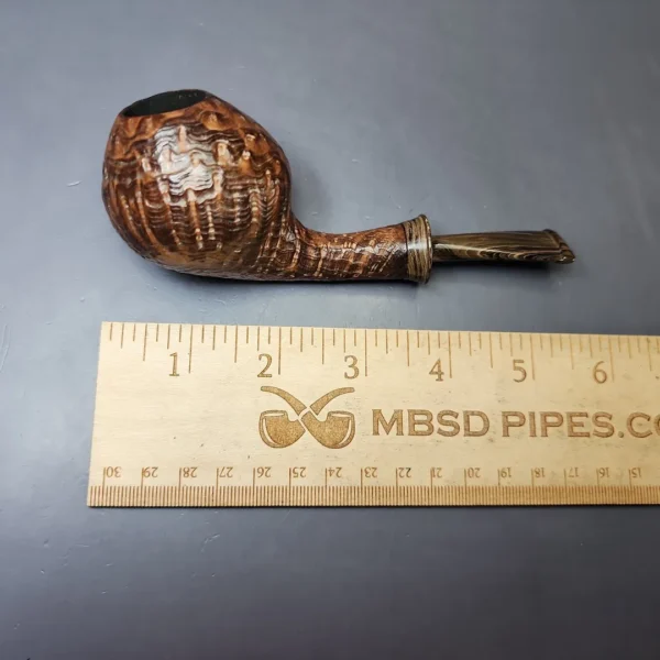 Gamboni Contrast Sandblasted Cutty Egg Estate Briar Pipe, Italian Estates - Image 8