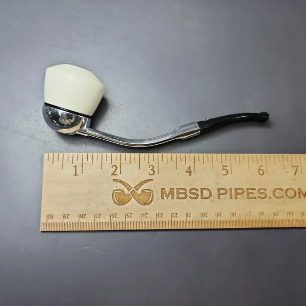 Falcon Standard Multipurpose w/ MBSD Meerschaum Rhodesian Block Meerschaum Bowl Pipe, New - Image 8