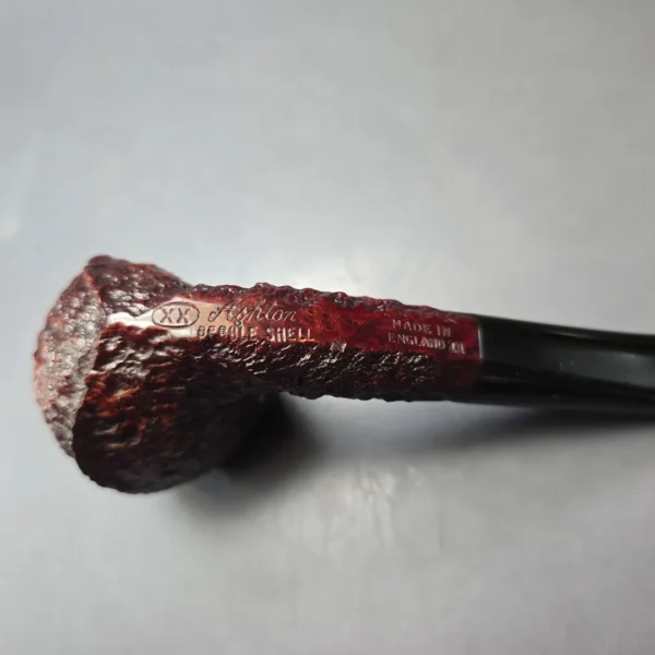 Ashton 1991 Pebble Shell XX Rusticated & Sandblasted Panel Estate Briar Pipe, English Estates - Image 8
