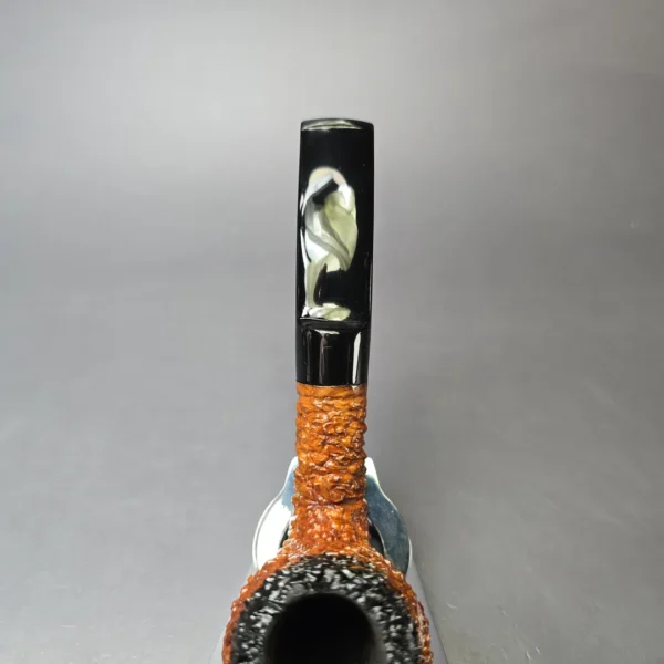Brebbia 839 Rusticated Brandy Estate Briar Pipe, Italian Estates, 9mm - Image 6