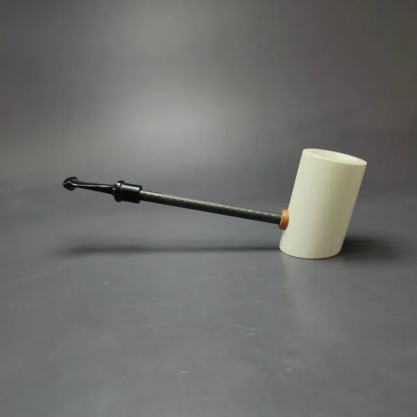 MBSD Meerschaum Deluxe Smooth Poker Block Meerschaum Pipe, New - Image 7