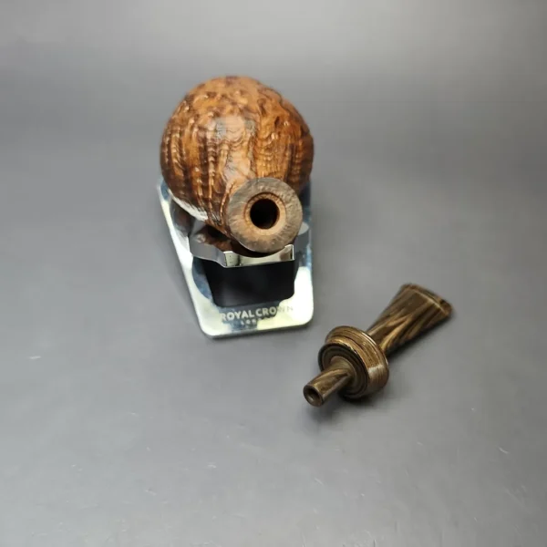 Gamboni Contrast Sandblasted Cutty Egg Estate Briar Pipe, Italian Estates - Image 11
