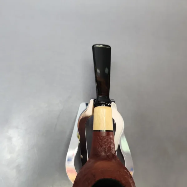 MBSD Briars by Piero Vitale Vintage Sandblasted Author w/ Boxwood Briar Pipe, New - Image 5