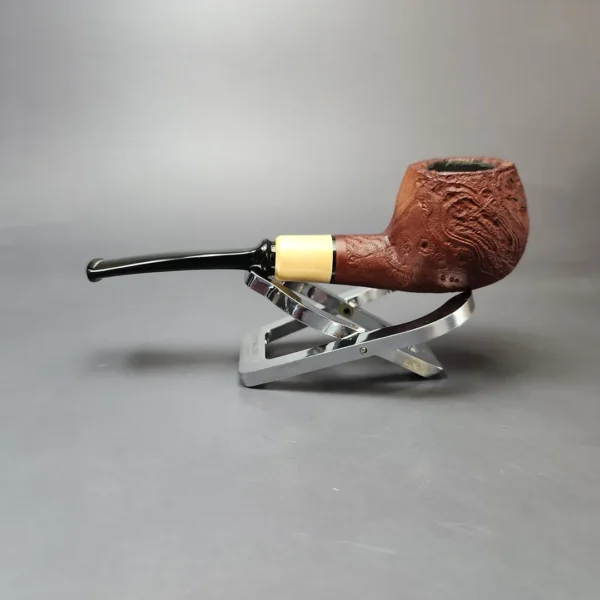 MBSD Briars by Piero Vitale Vintage Sandblasted Author w/ Boxwood Briar Pipe, New - Image 7