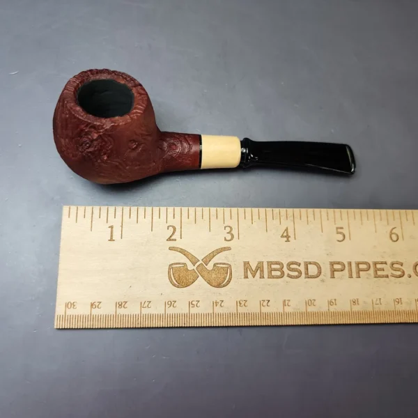 MBSD Briars by Piero Vitale Vintage Sandblasted Author w/ Boxwood Briar Pipe, New - Image 8