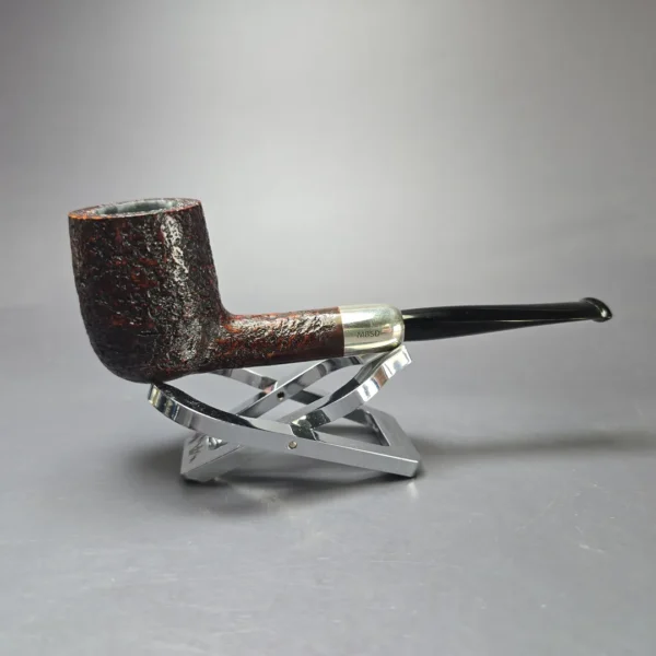 MBSD Briars Timeless Traditions 1 Sandblasted Billiard w/ Silver Handmade Briar Pipe, New - Image 3