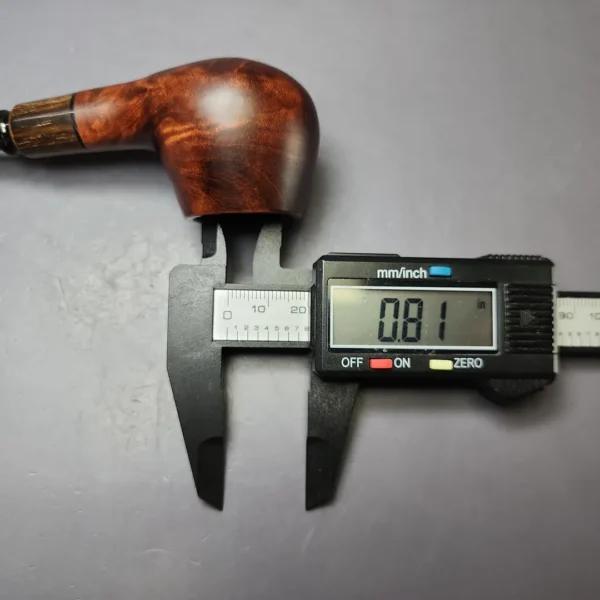 MBSD Briars by Piero Vitale Sienna Contrast Smooth Author w/ Zebrawood Briar Pipe, New - Image 10