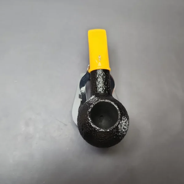 Savinelli Mini Yellow 321 Rusticated Author Estate Briar Pipe, Unsmoked, 6mm - Image 6