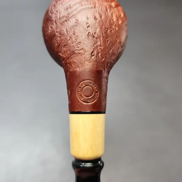 MBSD Briars by Piero Vitale Vintage Sandblasted Author w/ Boxwood Briar Pipe, New - Image 10