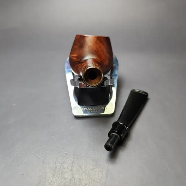 MBSD Briars by Piero Vitale Sienna Contrast Smooth Author w/ Zebrawood Briar Pipe, New - Image 11