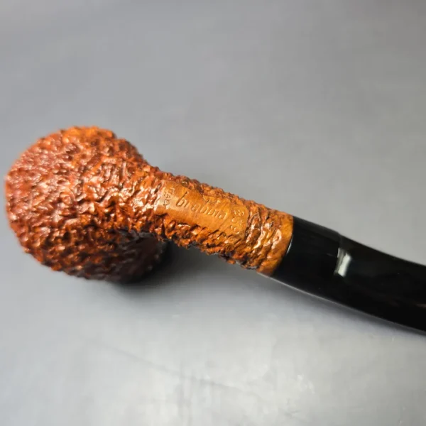 Brebbia 839 Rusticated Brandy Estate Briar Pipe, Italian Estates, 9mm - Image 7