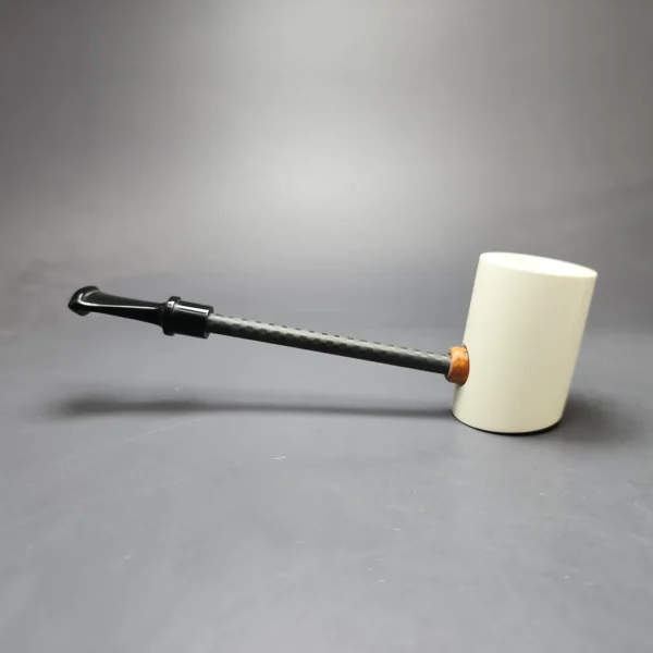MBSD Meerschaum Deluxe Smooth Poker Block Meerschaum Pipe, New - Image 7