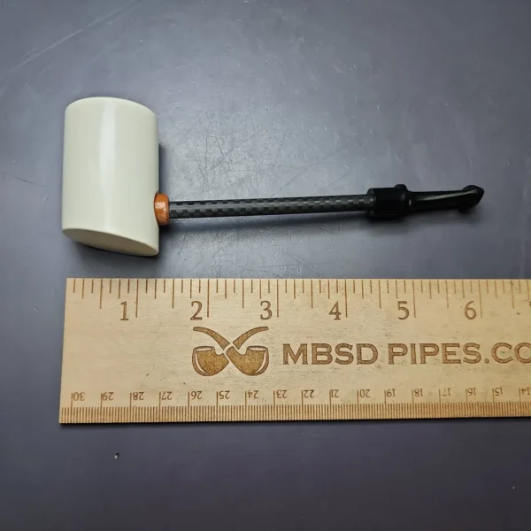 MBSD Meerschaum Deluxe Smooth Poker Block Meerschaum Pipe, New - Image 8