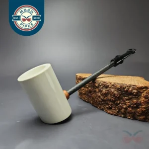 MBSD Meerschaum Deluxe Smooth Poker Block Meerschaum Pipe, New