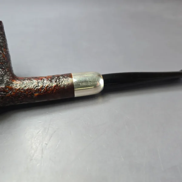 MBSD Briars Timeless Traditions 1 Sandblasted Billiard w/ Silver Handmade Briar Pipe, New - Image 8