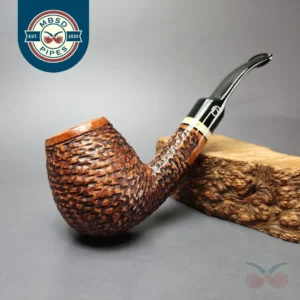 Jirsa Rusticated Brandy Estate Briar Pipe, Unsmoked, 9mm