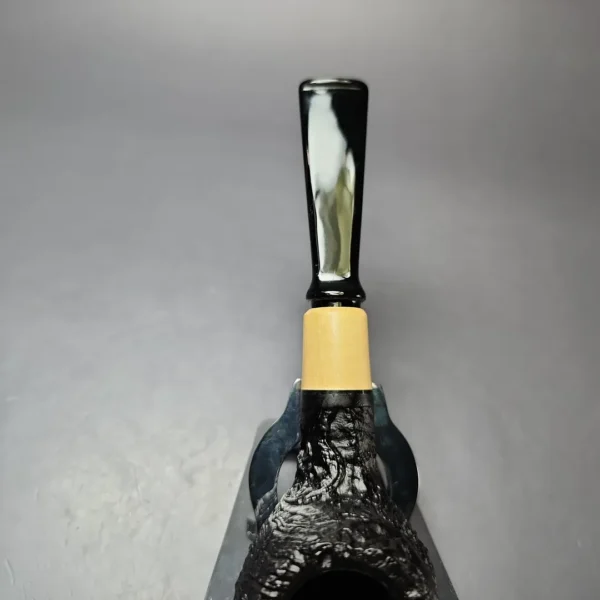 MBSD Briars by Piero Vitale Vintage Sandblasted Author w/ Boxwood Briar Pipe, New - Image 6