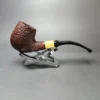 MBSD Briars by Piero Vitale Red Sandblasted Brandy w/ Boxwood Briar Pipe, New - Image 2