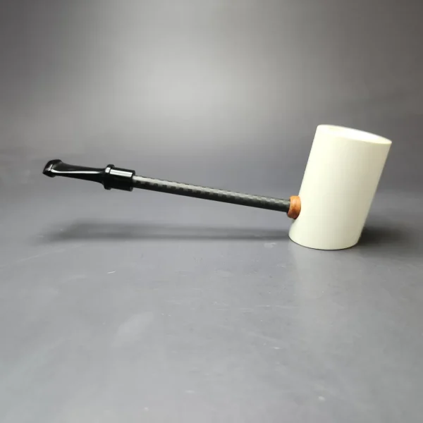 MBSD Meerschaum Deluxe Smooth Poker Block Meerschaum Pipe, New - Image 6