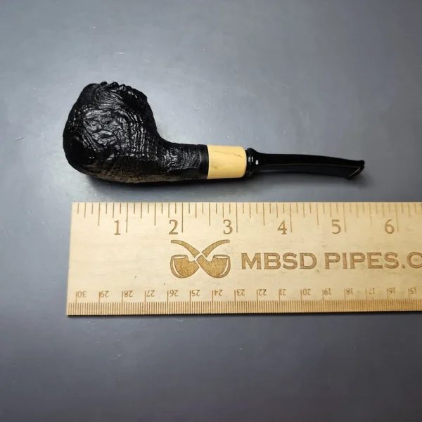 MBSD Briars by Piero Vitale Vintage Sandblasted Author w/ Boxwood Briar Pipe, New - Image 9