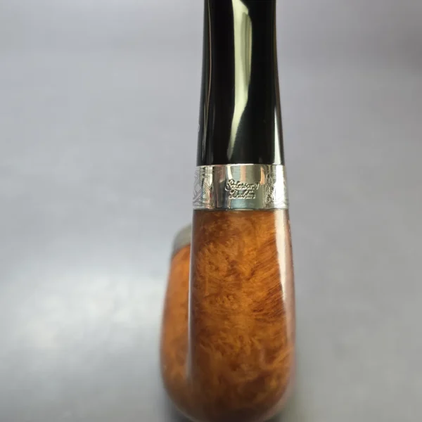 Peterson 2008 Pipe of the Year Smooth Bent Billiard w/ Silver Estate Briar Pipe, Irish Estates - Image 8