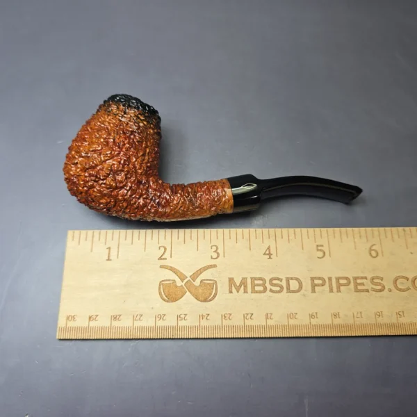 Brebbia 839 Rusticated Brandy Estate Briar Pipe, Italian Estates, 9mm - Image 8