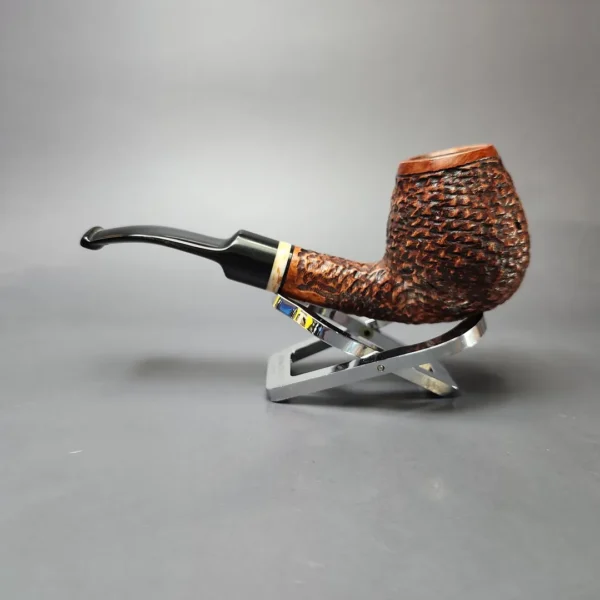 Jirsa Rusticated Brandy Estate Briar Pipe, Unsmoked, 9mm - Image 7