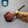 MBSD Briars by Piero Vitale Red Sandblasted Author w/ Boxwood Briar Pipe, New