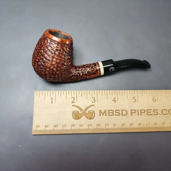 Jirsa Rusticated Brandy Estate Briar Pipe, Unsmoked, 9mm - Image 9