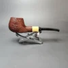 MBSD Briars by Piero Vitale Red Sandblasted Author w/ Boxwood Briar Pipe, New - Image 2
