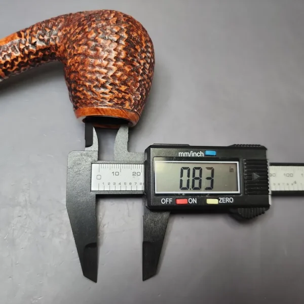 Jirsa Rusticated Brandy Estate Briar Pipe, Unsmoked, 9mm - Image 10