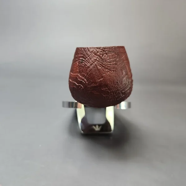 MBSD Briars by Piero Vitale Red Sandblasted Author w/ Boxwood Briar Pipe, New - Image 3