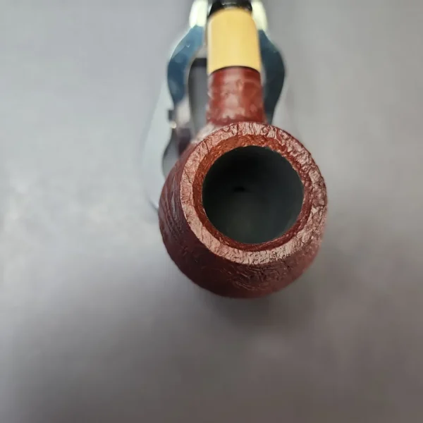 MBSD Briars by Piero Vitale Red Sandblasted Author w/ Boxwood Briar Pipe, New - Image 4