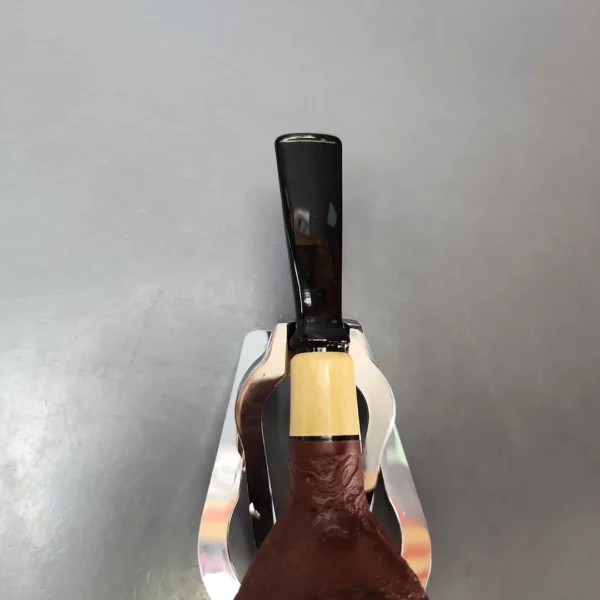 MBSD Briars by Piero Vitale Red Sandblasted Author w/ Boxwood Briar Pipe, New - Image 5