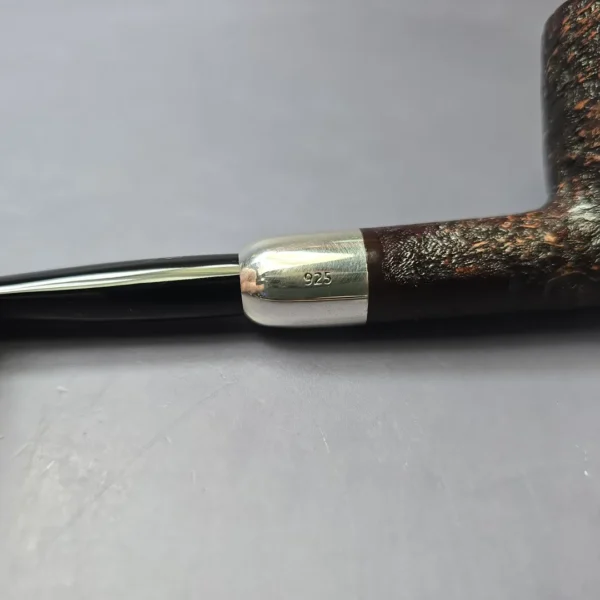 MBSD Briars Timeless Traditions 1 Sandblasted Billiard w/ Silver Handmade Briar Pipe, New - Image 9