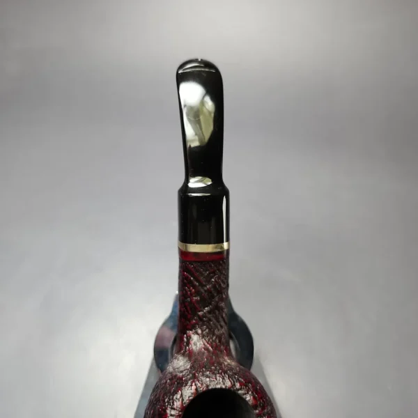 Vauen 5204 Sandblasted Bent Billiard w/ Brass Estate Briar Pipe, Unsmoked, 9mm - Image 6
