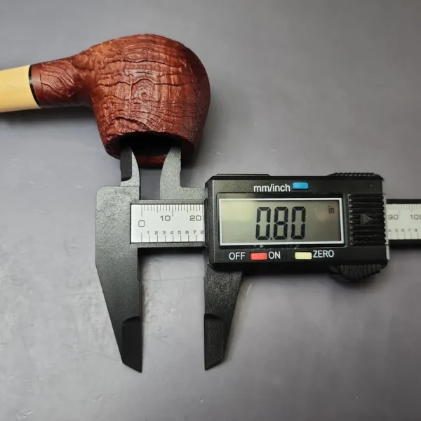 MBSD Briars by Piero Vitale Red Sandblasted Author w/ Boxwood Briar Pipe, New - Image 9