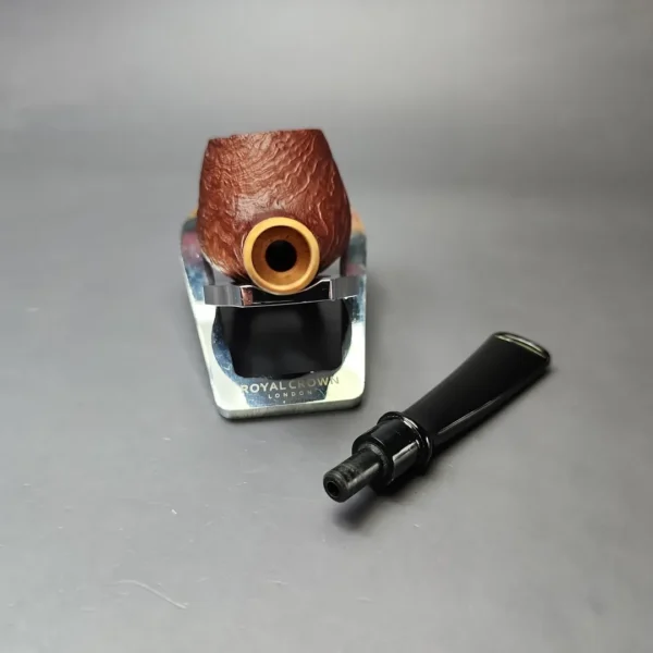 MBSD Briars by Piero Vitale Red Sandblasted Author w/ Boxwood Briar Pipe, New - Image 11