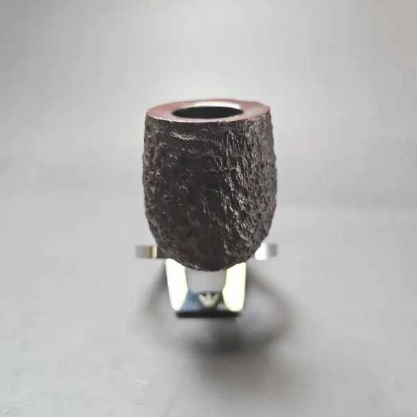 James Upshall Bark Group 5 Partially Rusticated Billiard Estate Briar Pipe, Unsmoked - Image 3