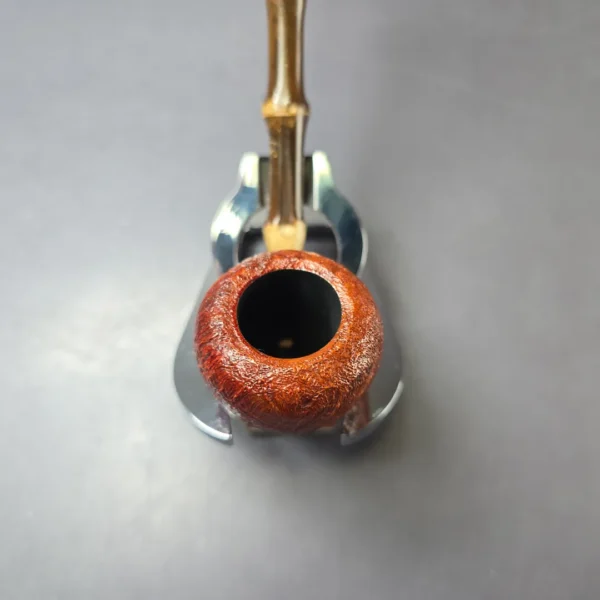 MBSD Briars Modern Masters 1 Sandblasted Peewit w/ Bamboo Briar Pipe, New - Image 6