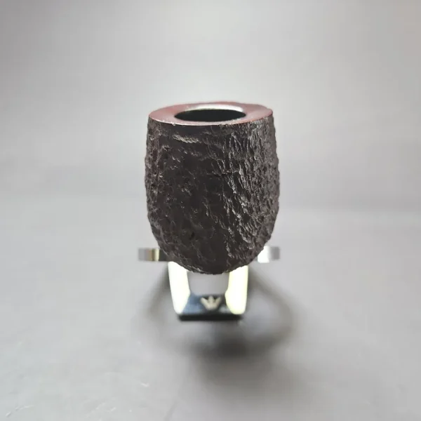James Upshall Bark Group 5 Partially Rusticated Billiard Estate Briar Pipe, Unsmoked - Image 4