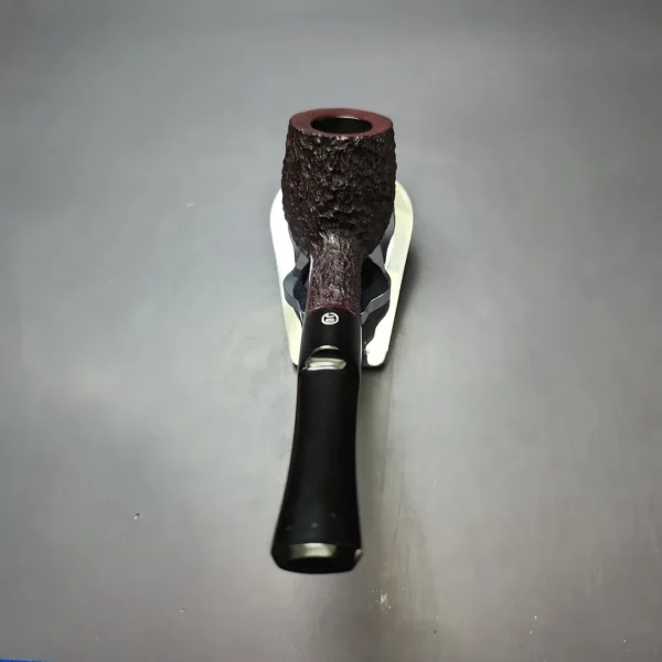 James Upshall Bark Group 5 Partially Rusticated Billiard Estate Briar Pipe, Unsmoked - Image 5