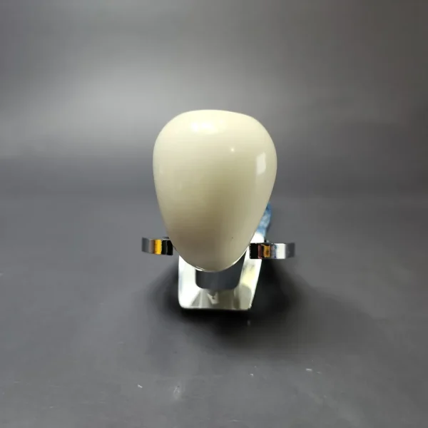 Smooth Pear w/ Turquoise stem & Case Estate Block Meerschaum Pipe, Unsmoked - Image 4