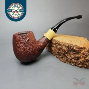 MBSD Briars by Piero Vitale Vintage Sandblasted Brandy w/ Boxwood Briar Pipe, New