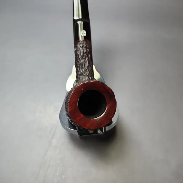 James Upshall Bark Group 5 Partially Rusticated Billiard Estate Briar Pipe, Unsmoked - Image 7