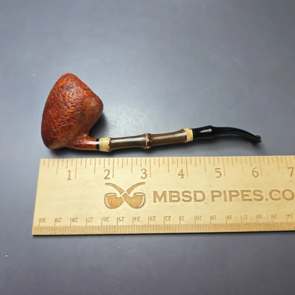 MBSD Briars Modern Masters 1 Sandblasted Peewit w/ Bamboo Briar Pipe, New - Image 10
